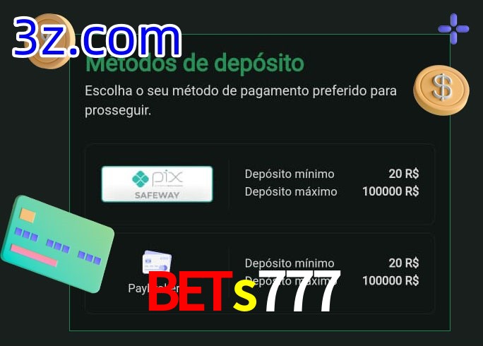 O cassino Bets777 oferece uma grande variedade de métodos de pagamento